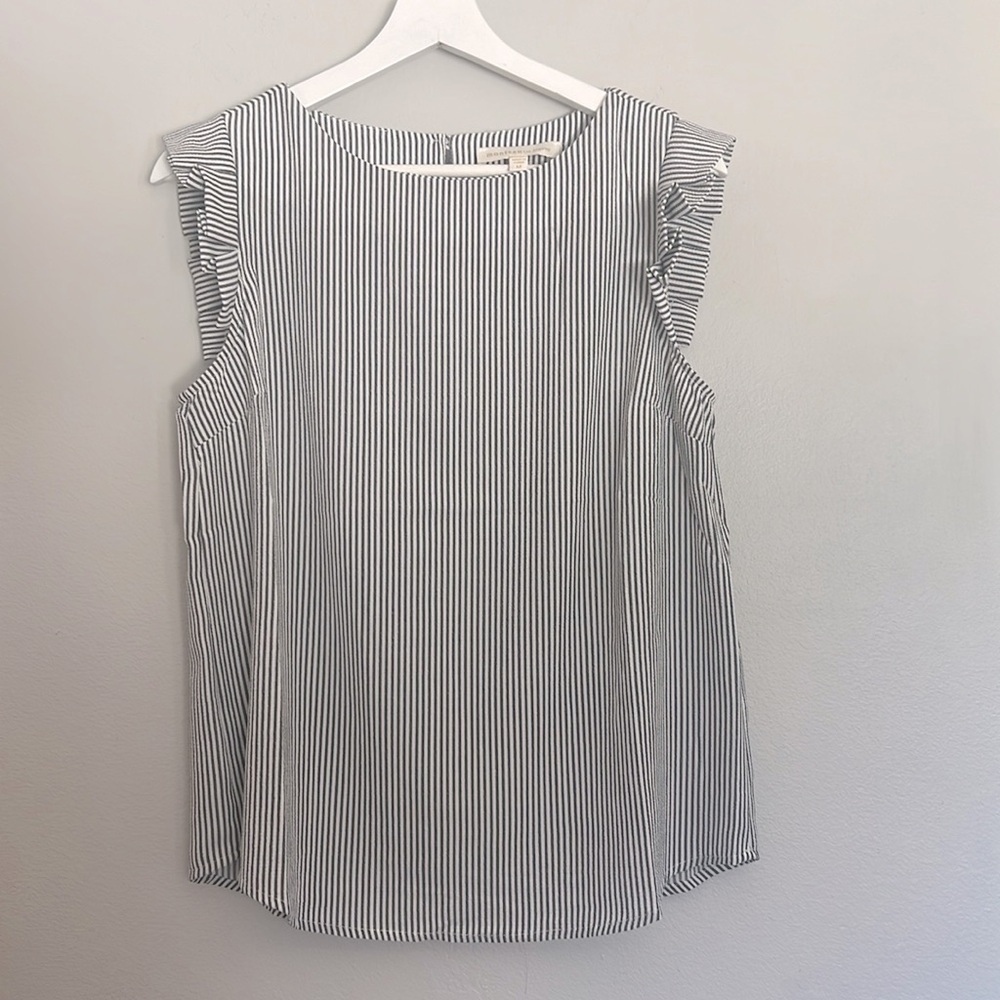 Monteau Pinstripe Blouse Size M